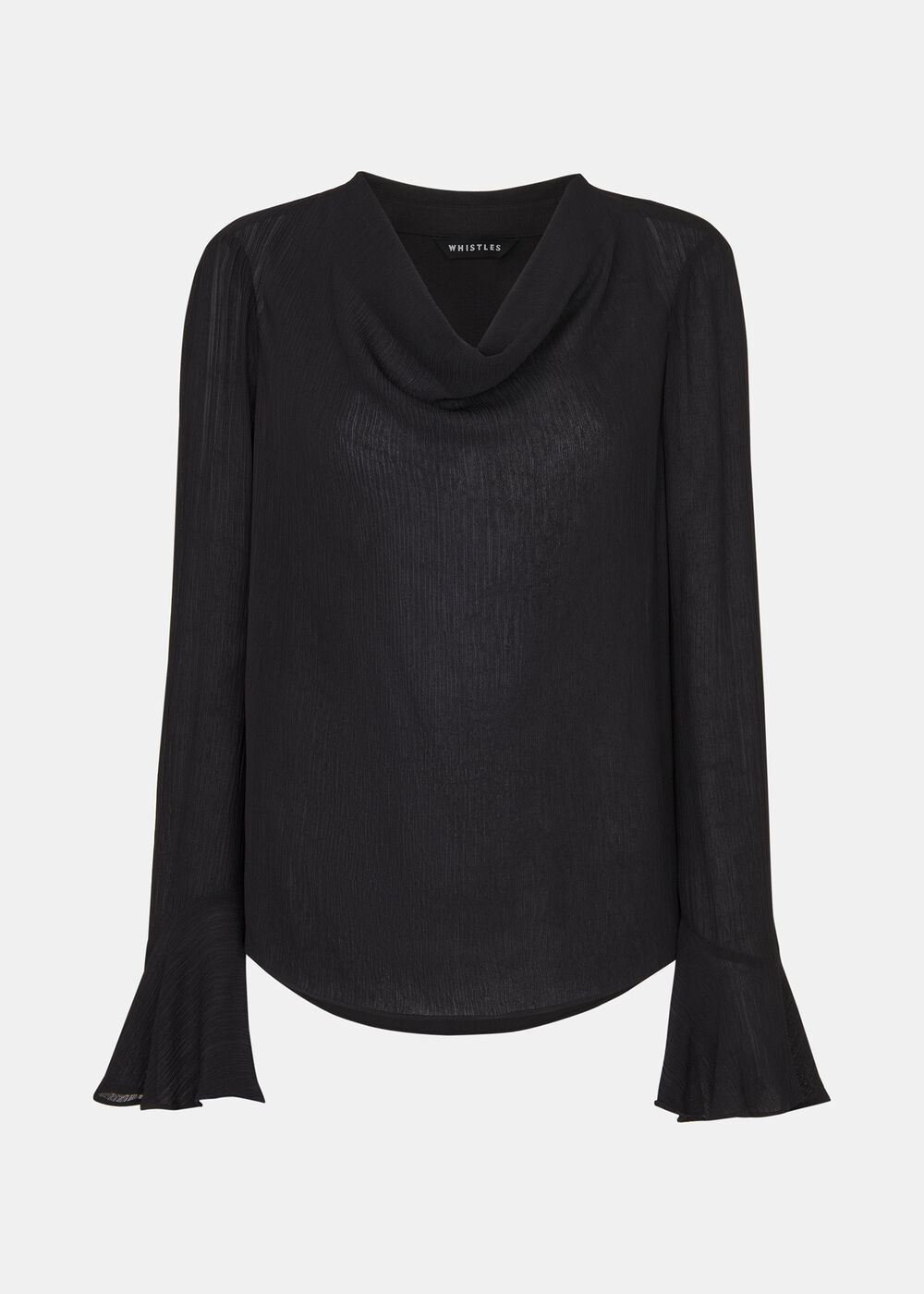 Pia Plisse Cowl Neck Top