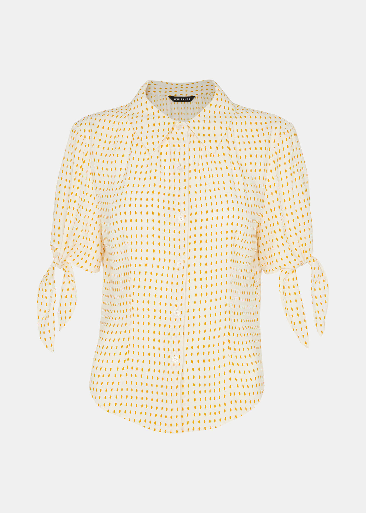 Whistles Oval Spot Tie Sleeve Shirt