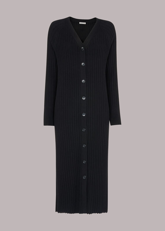 Nelly Ribbed Cardigan Dress
