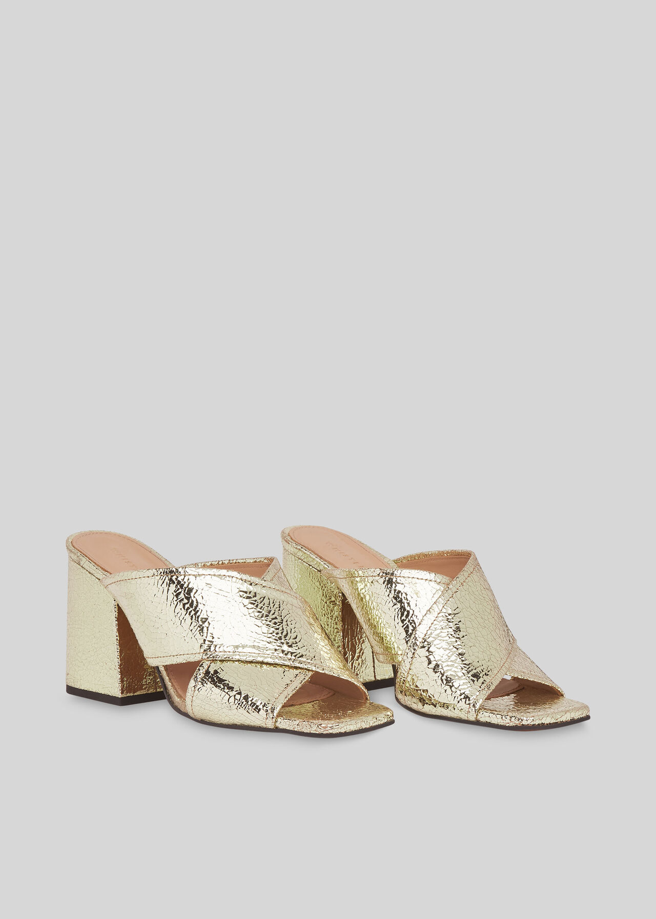 Ayres Cross Strap Sandal Gold