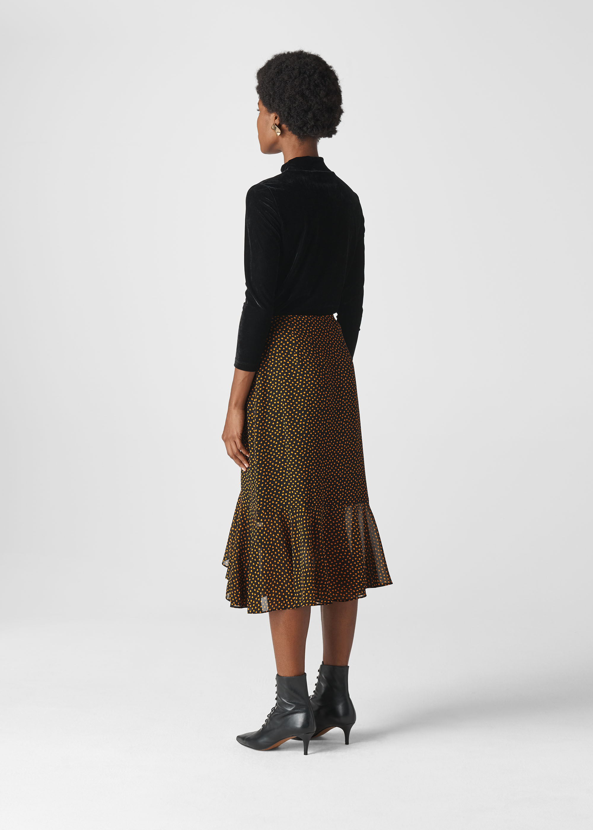 Whistles confetti heart midi dress online
