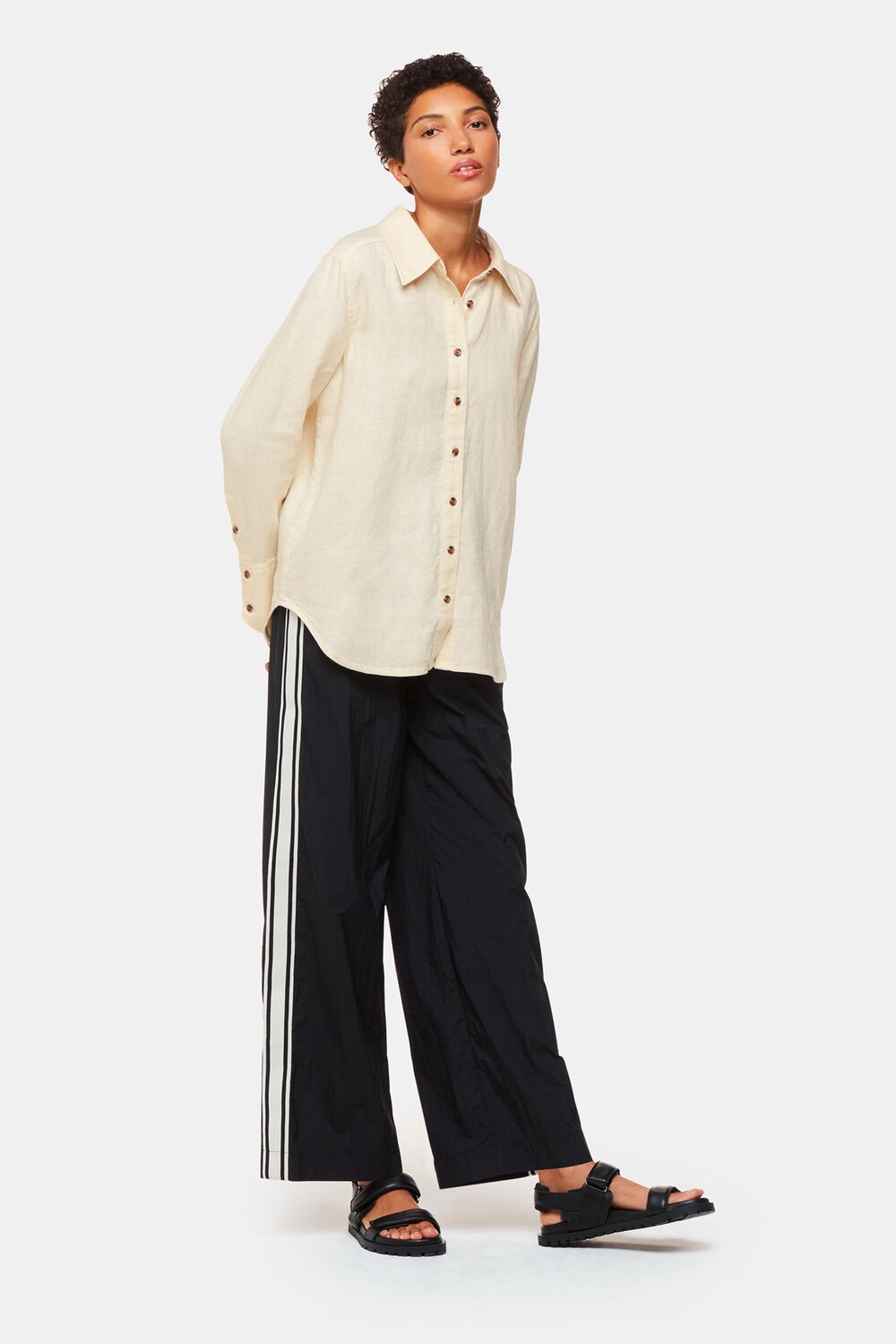Ivory Linen Relaxed Fit Shirt