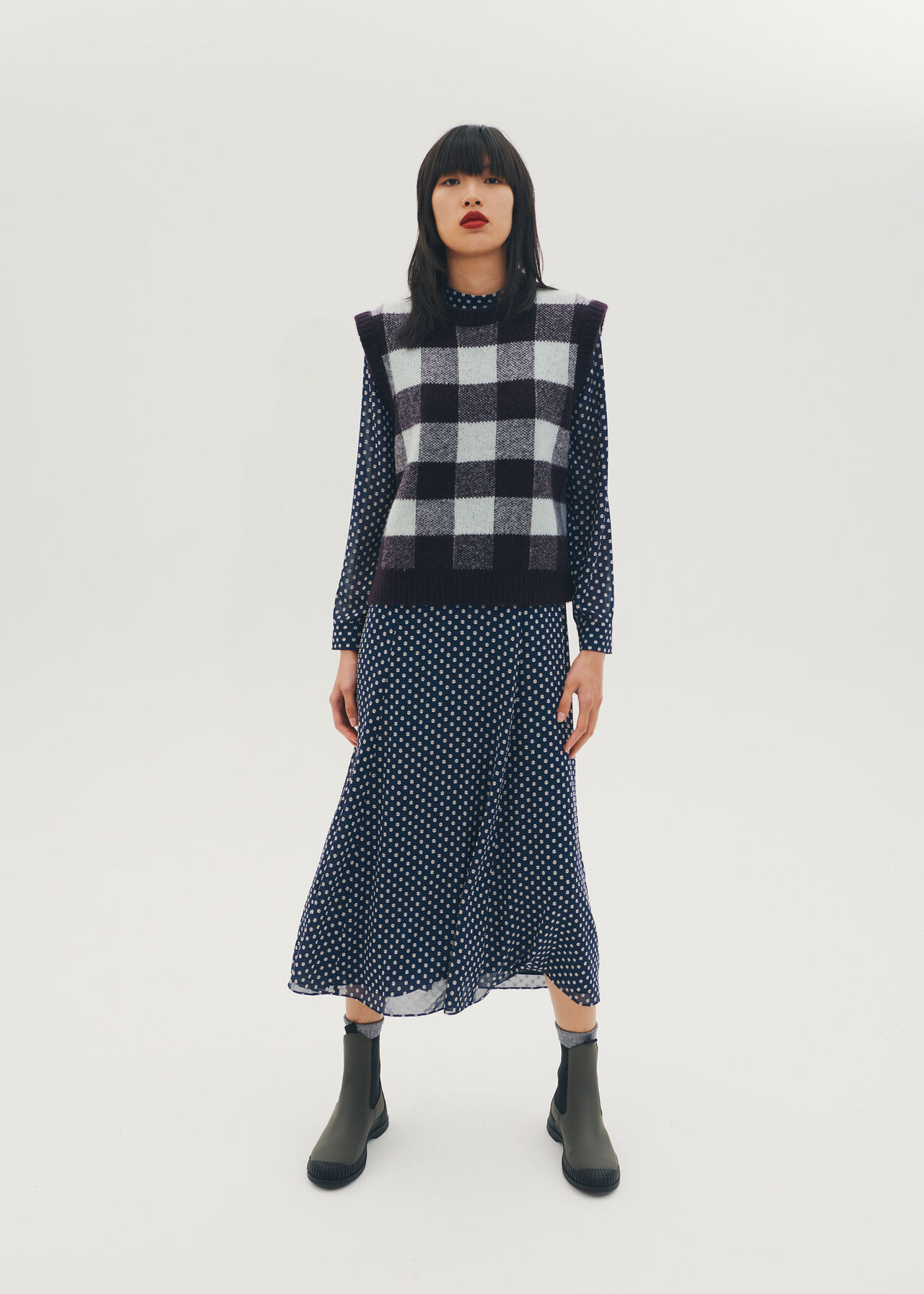 Checked Tank Knit