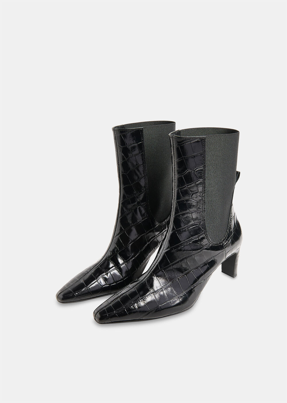 Darla Croc Heeled Boot