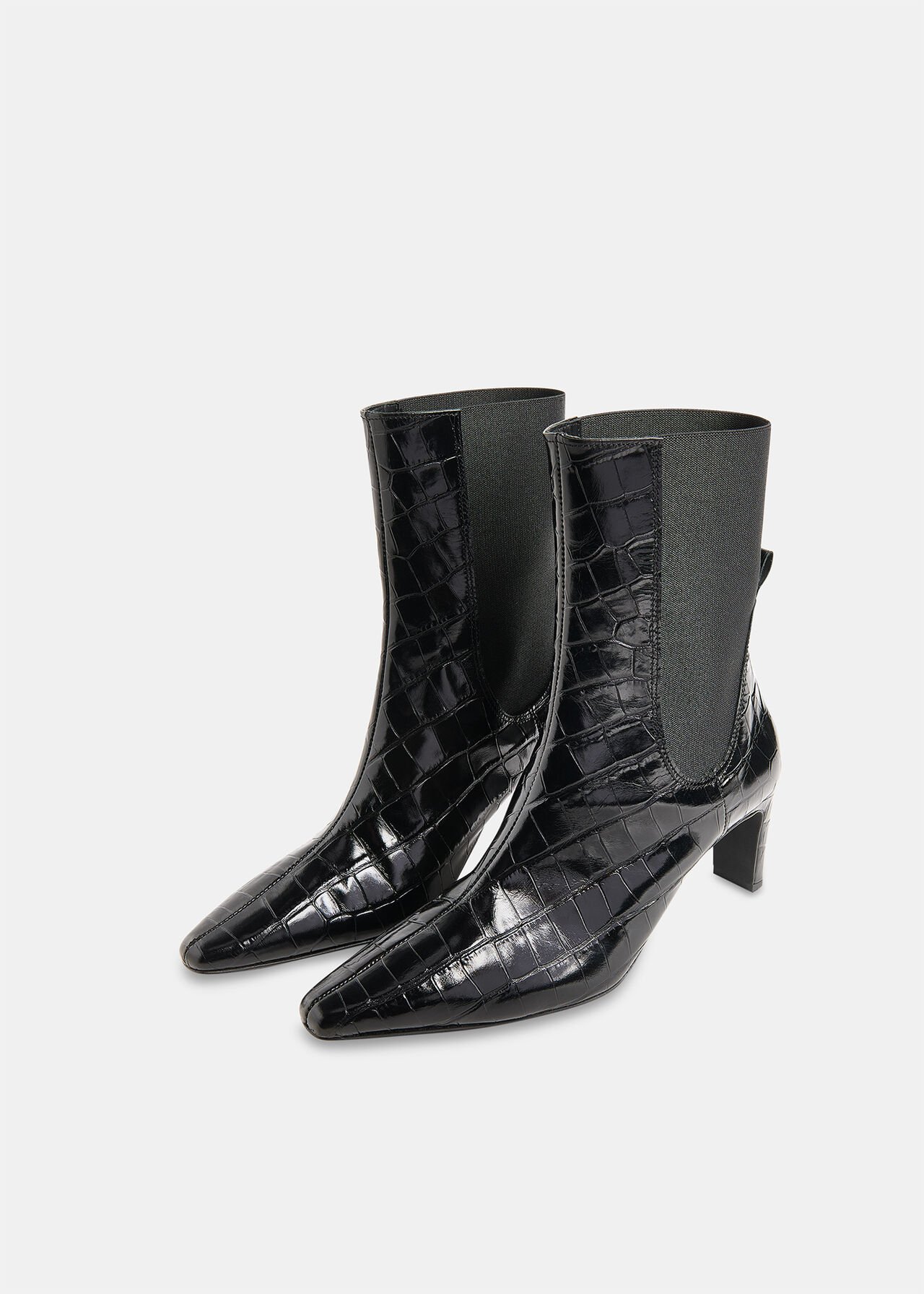 Darla Croc Heeled Boot