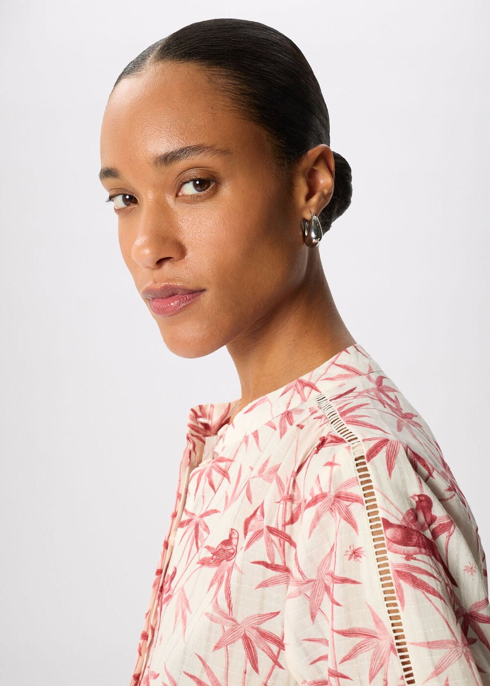 Tropical Bird Textured Shirt