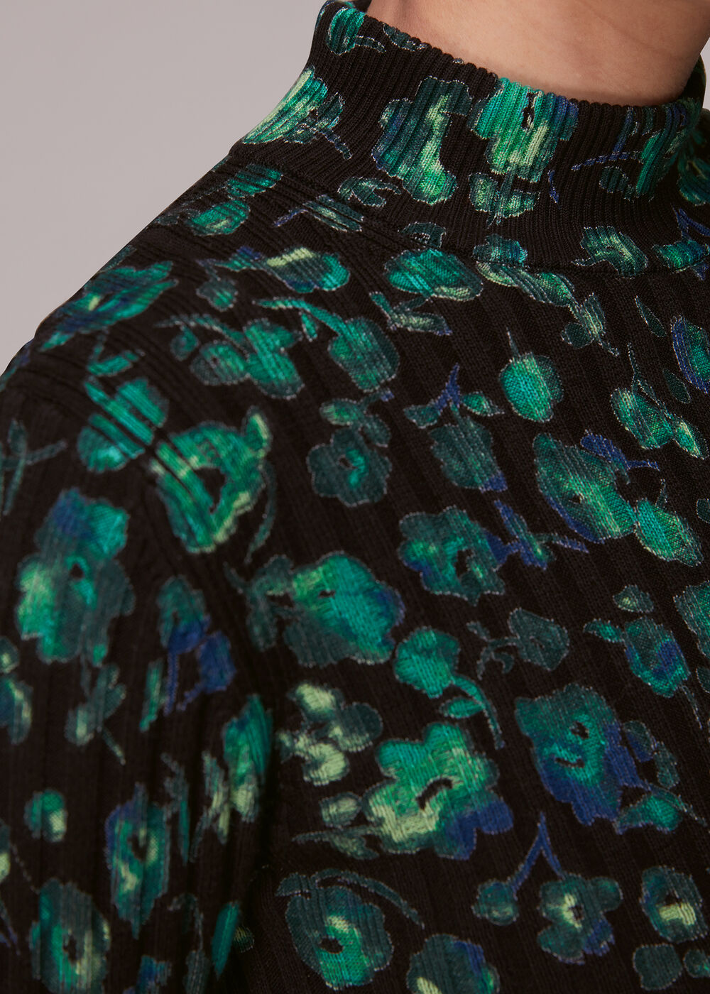 Blurred Floral Knit