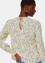 Shibori Stripe Detail Blouse