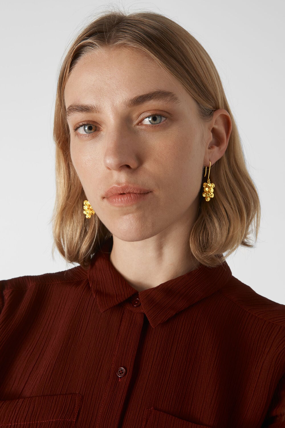 Cluster Drop Earring Gold/Multi