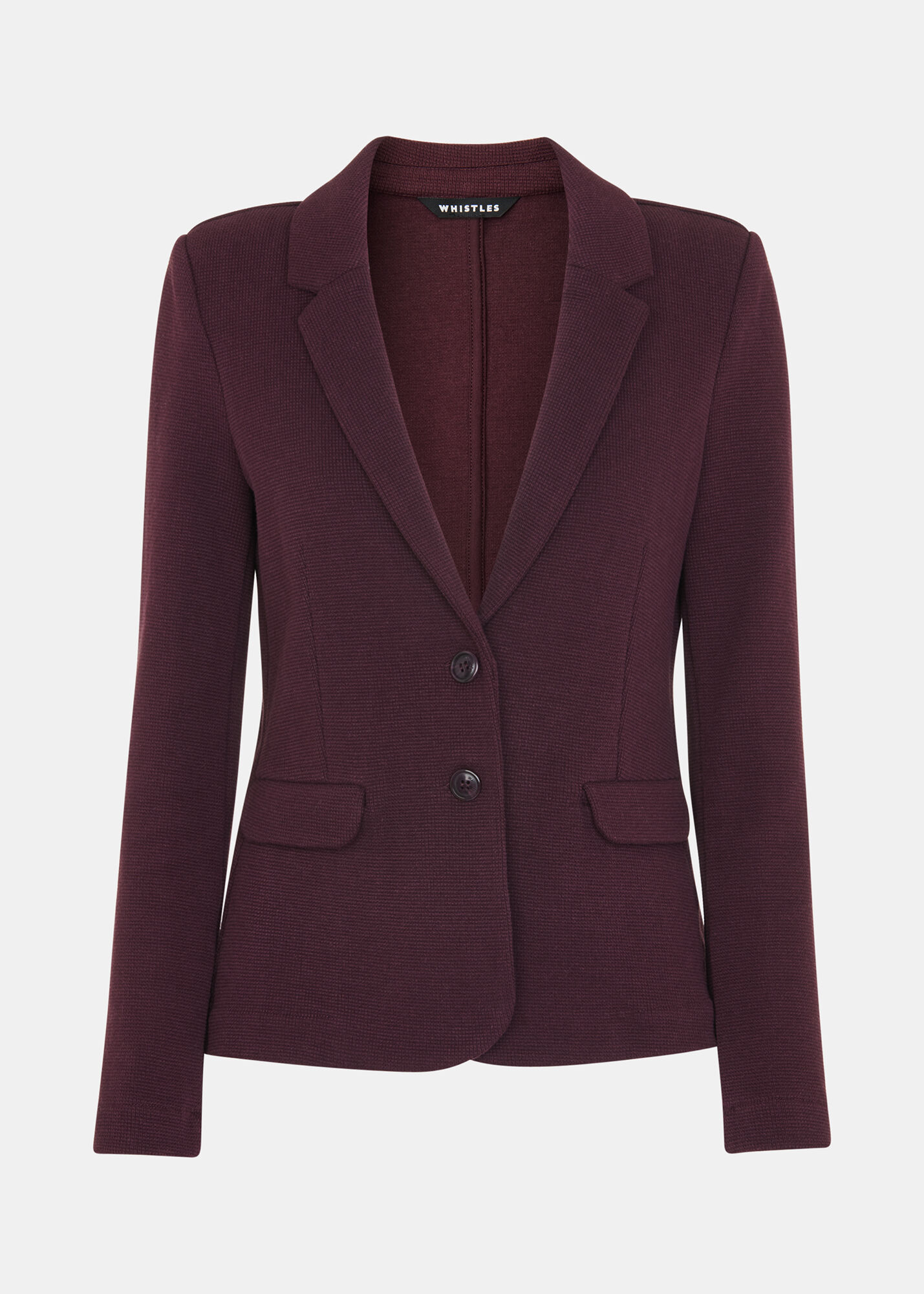 Black Slim Fit Jersey Jacket Whistles