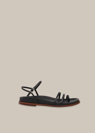 Isobel Strappy Footbed Sandal Black