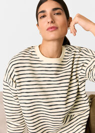 Textured Stripe Jersey Top
