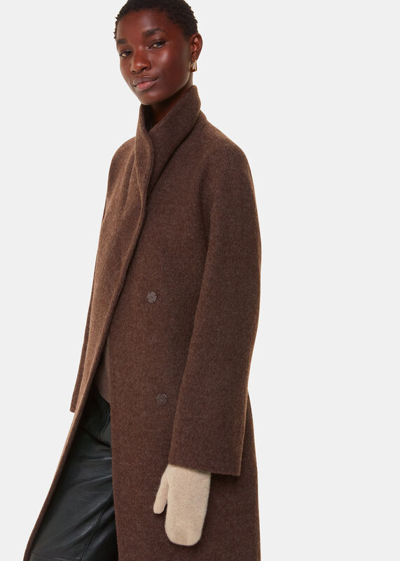 Taupe Cashmere Wool Blend Mittens