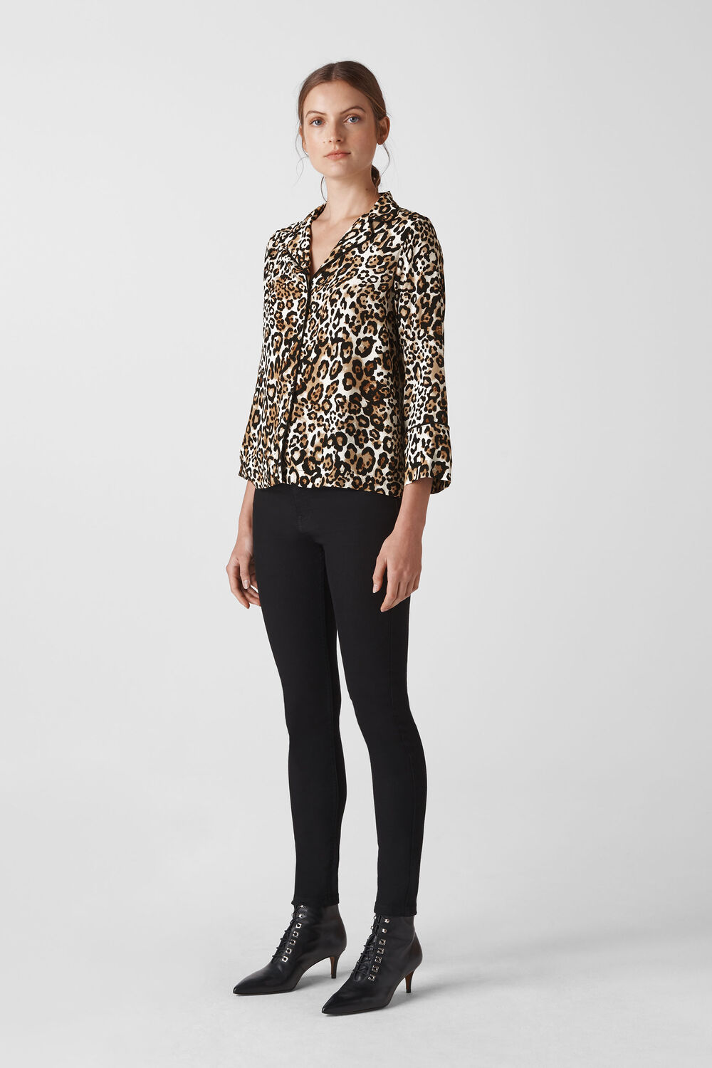 Animal Print Pyjama Shirt Leopard Print