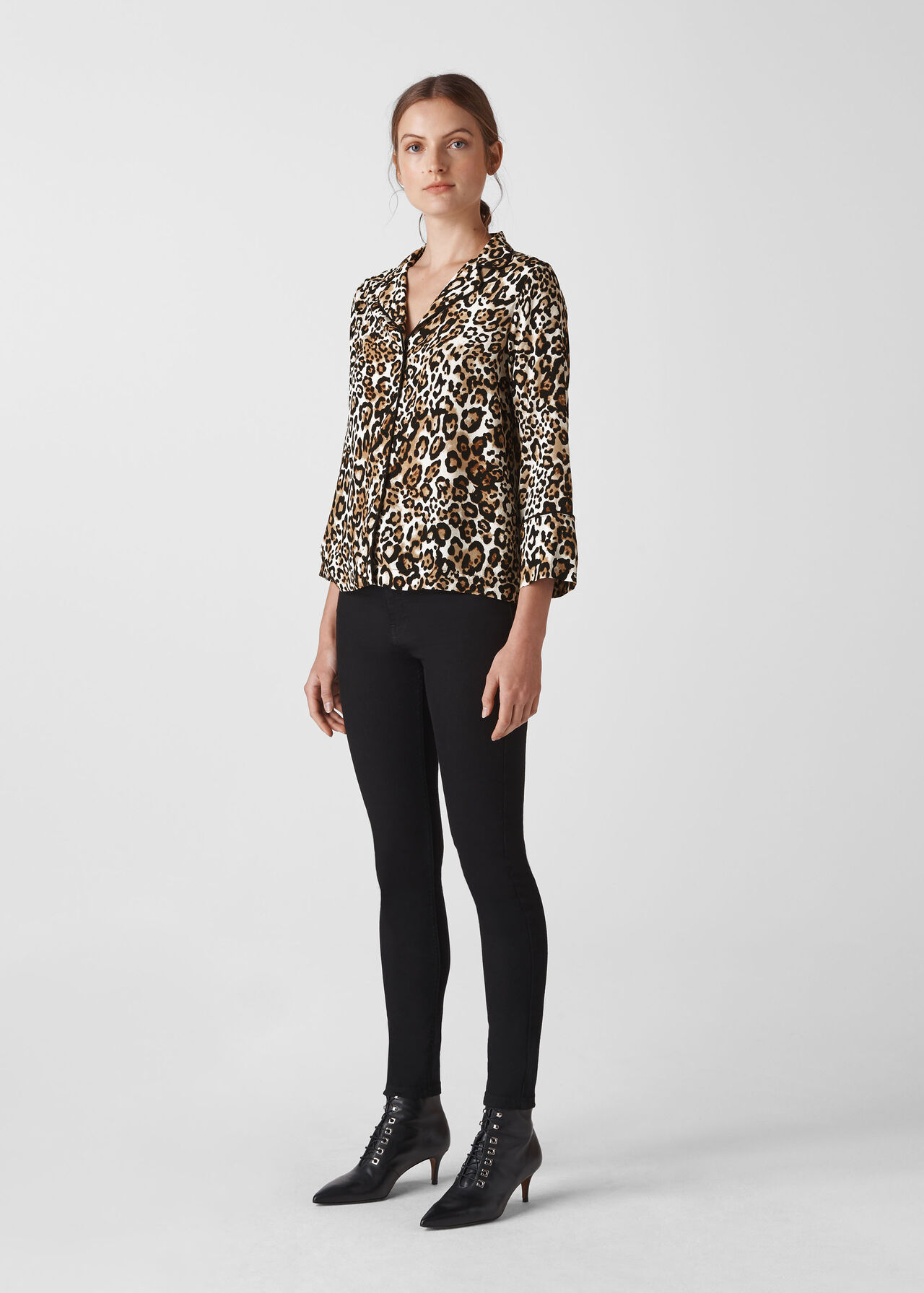 Animal Print Pyjama Shirt Leopard Print