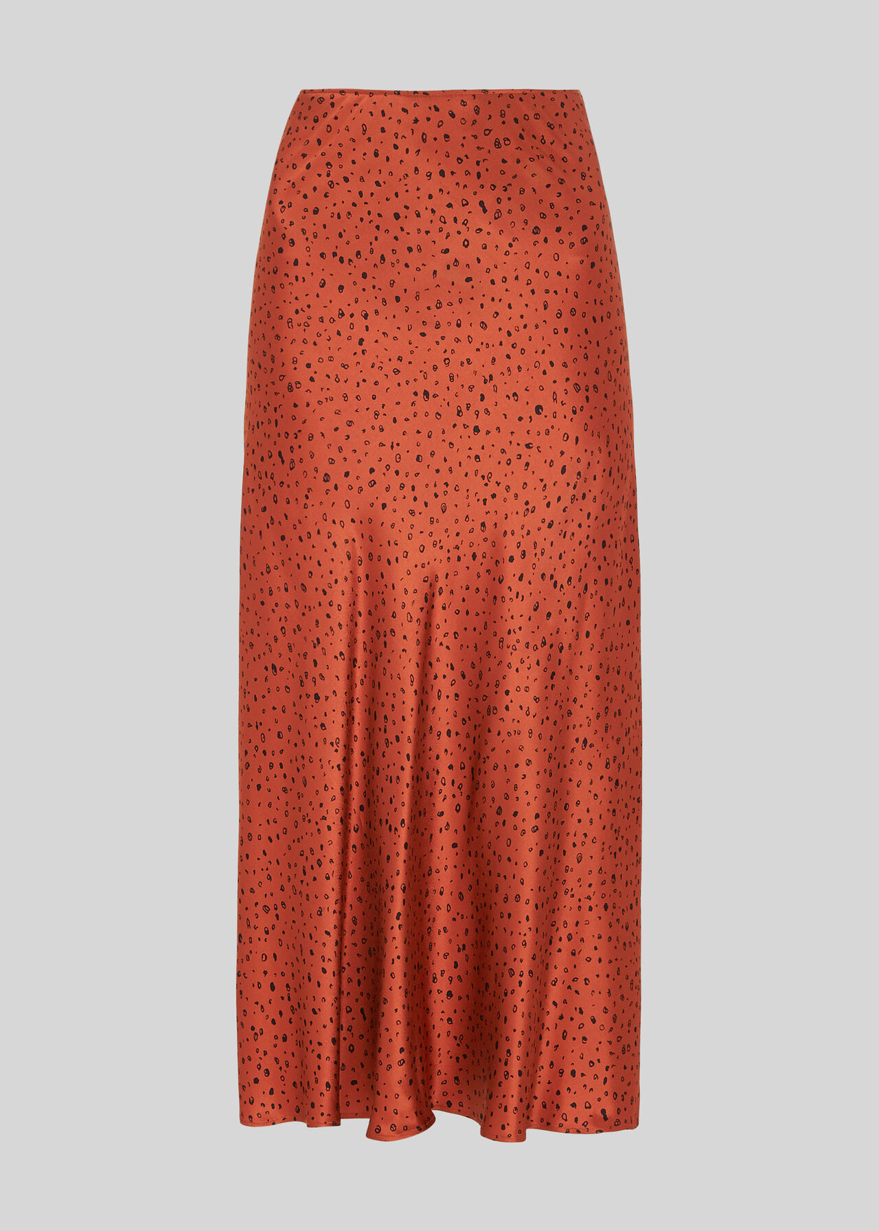 Sketched Dot Satin Skirt