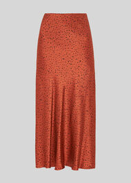 Sketched Dot Satin Skirt