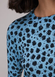 Brushed Dalmatian Crew Knit