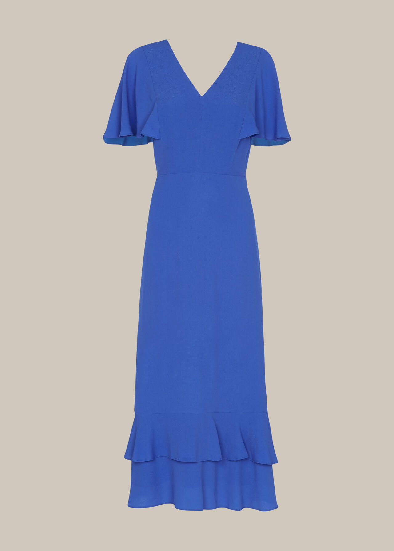 Cathy Frill Hem Dress Blue