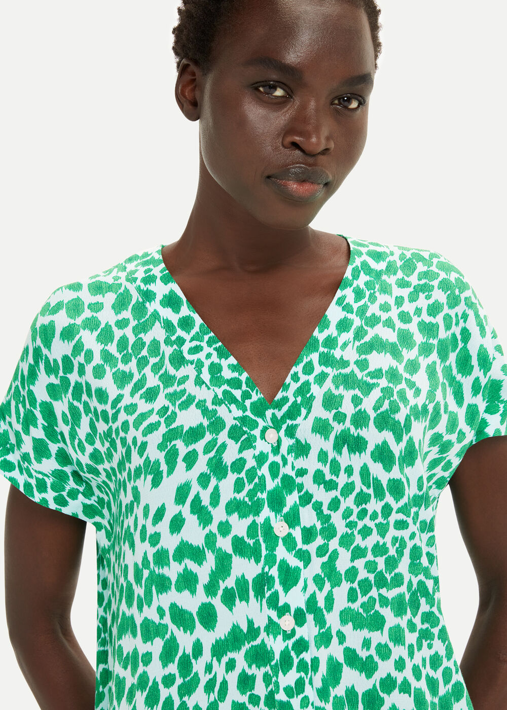 Smooth Leopard Print Blouse