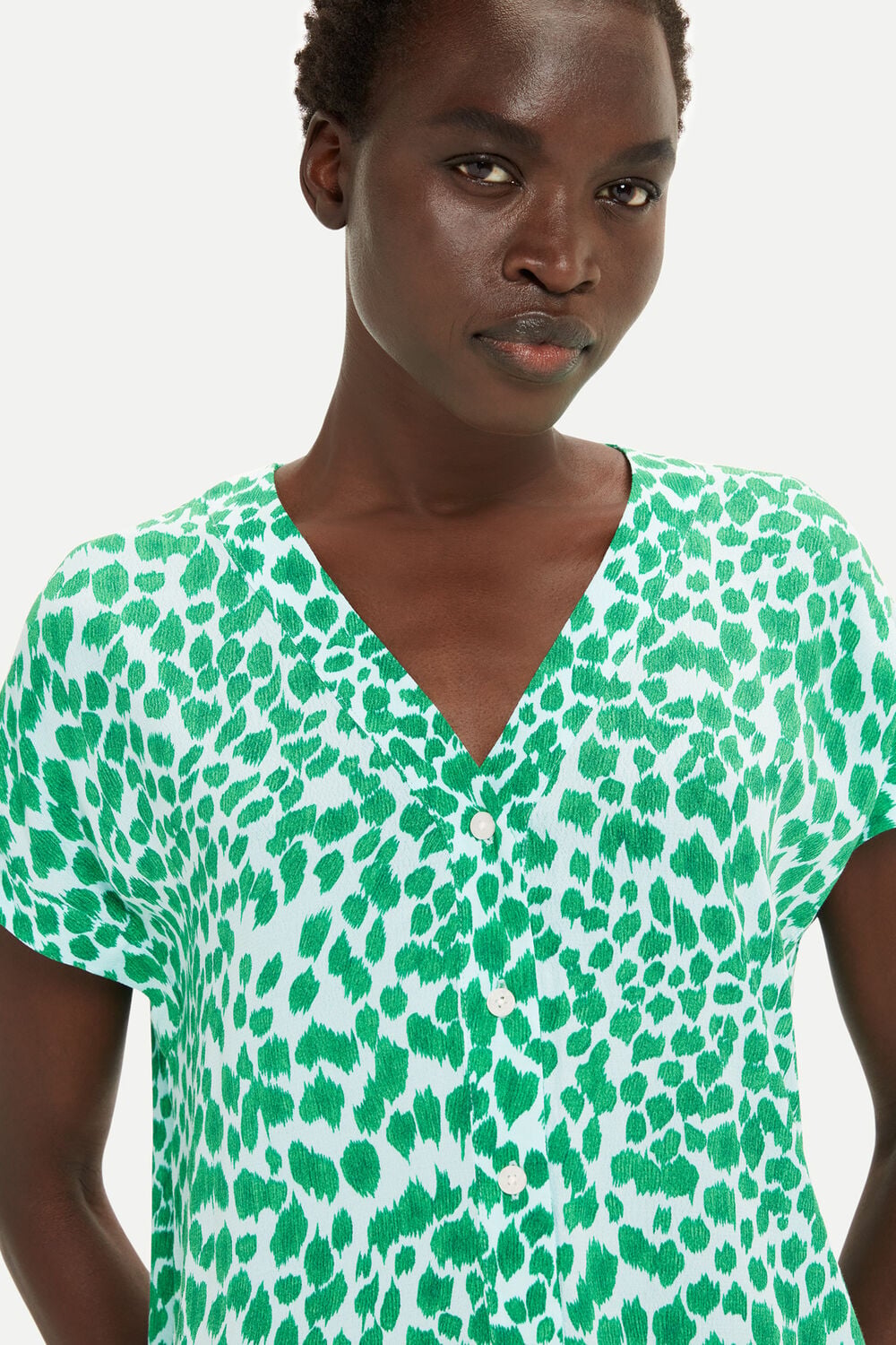 Smooth Leopard Print Blouse