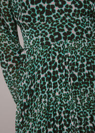 Petal Animal Pleated Dress