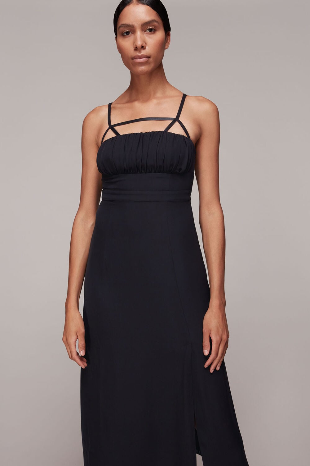 Silk Cut Out Detail Slip Dress