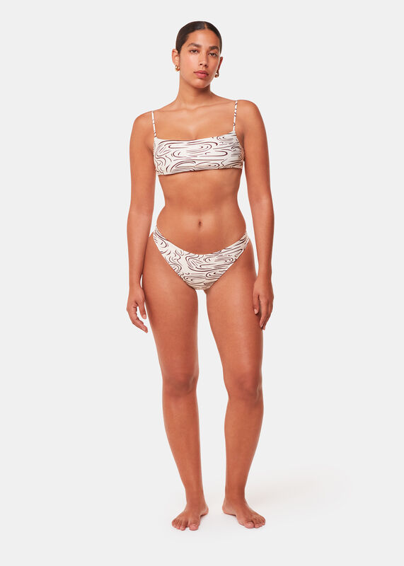 The Longing Wave Print Bikini Brief