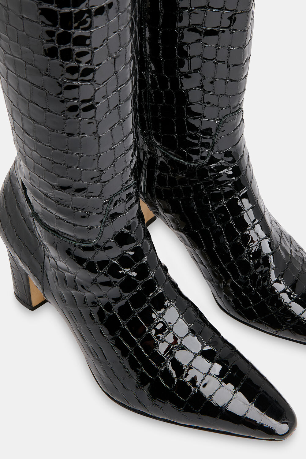 Albie Croc Knee High Boot