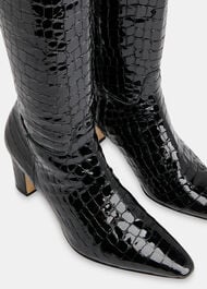 Albie Croc Knee High Boot