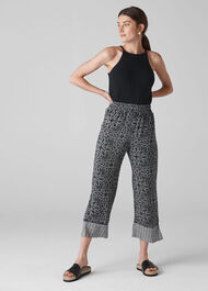 Riya Printed Trouser Navy