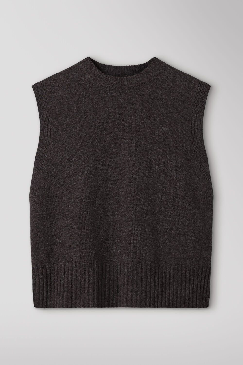 Brown Wool Sleeveless Tank