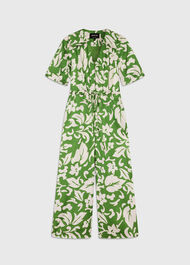 Floral Tie Waist Jumpsuit