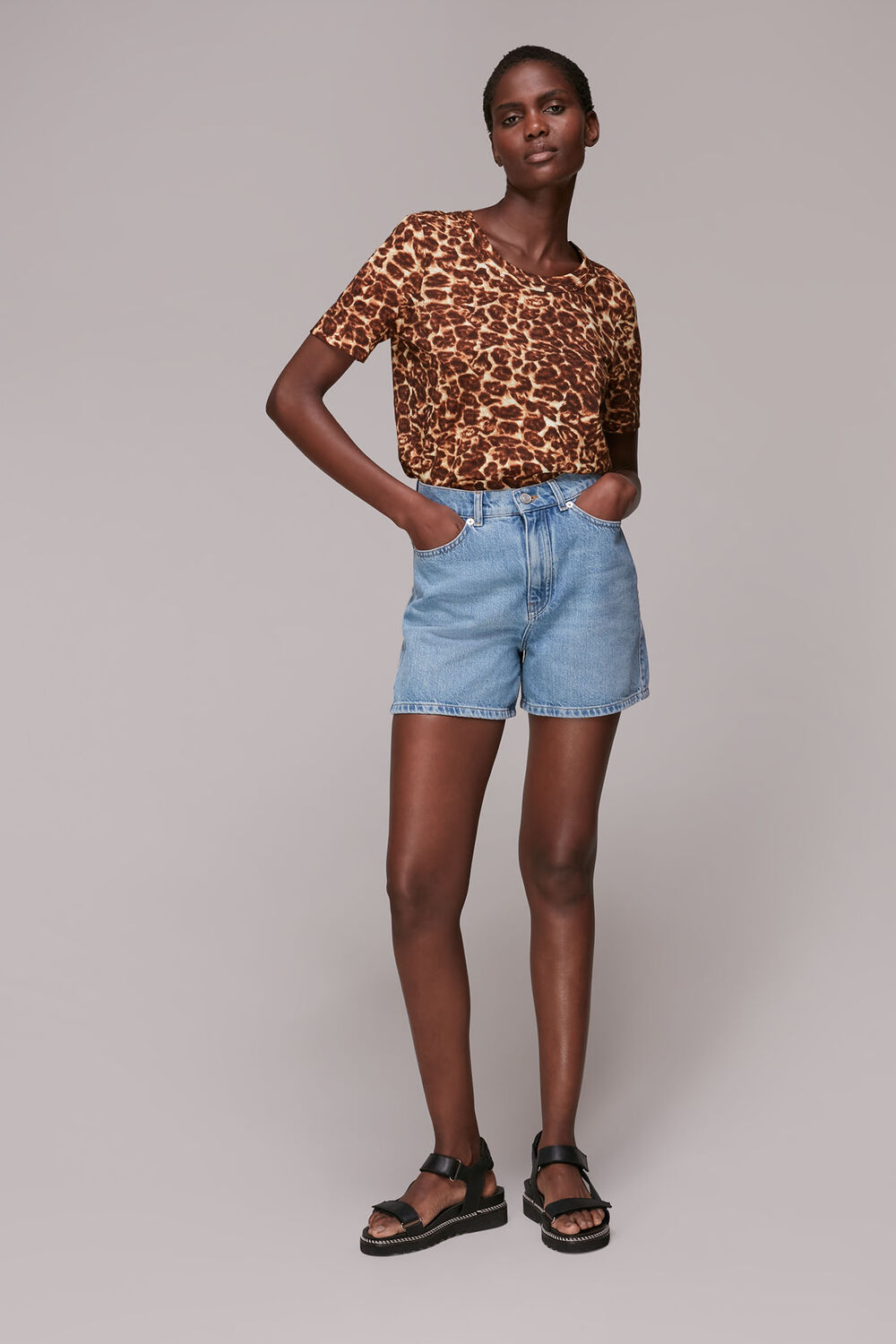 Clouded Leopard Rosa T Shirt