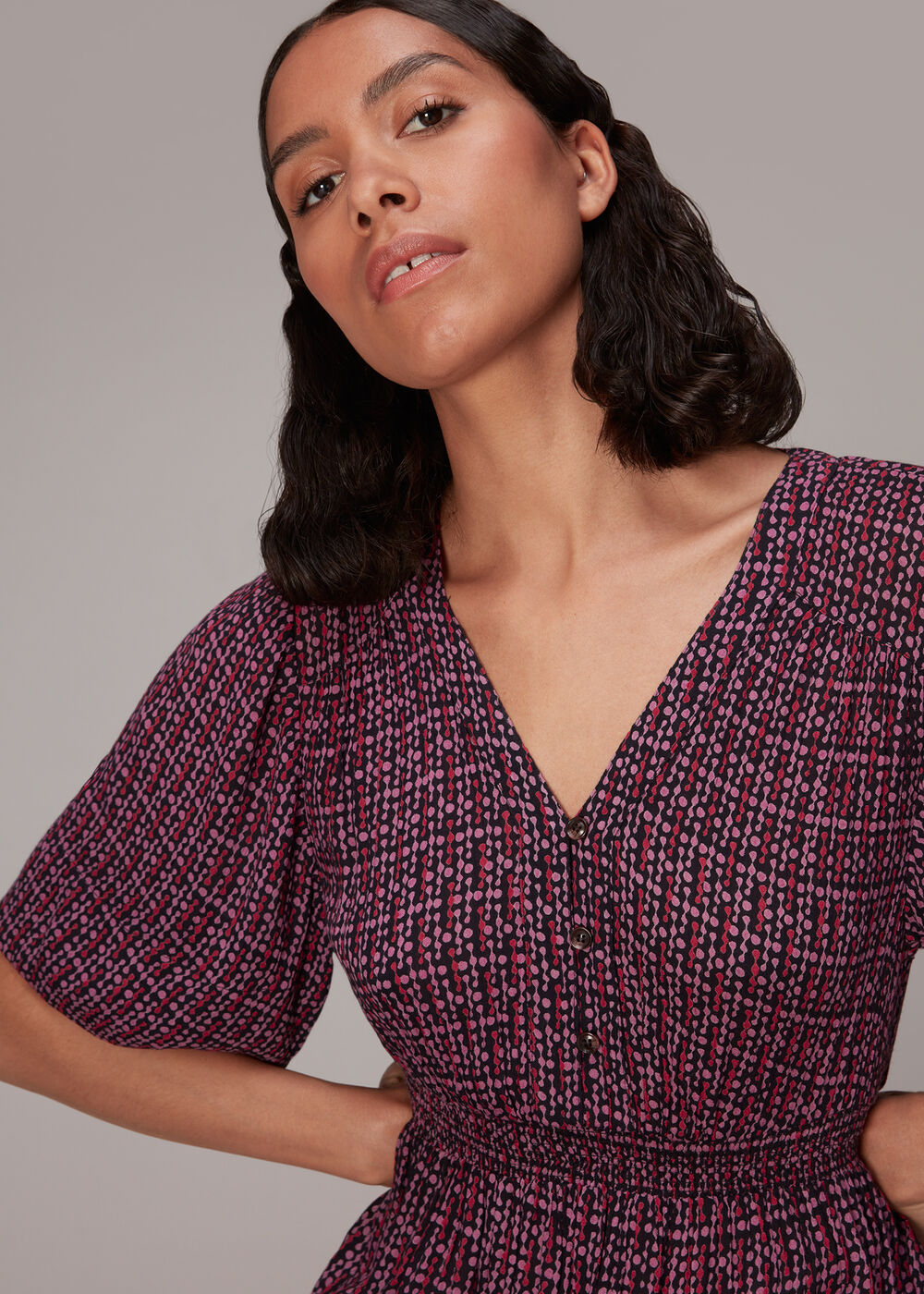 Bella Twist Dot Midi Dress