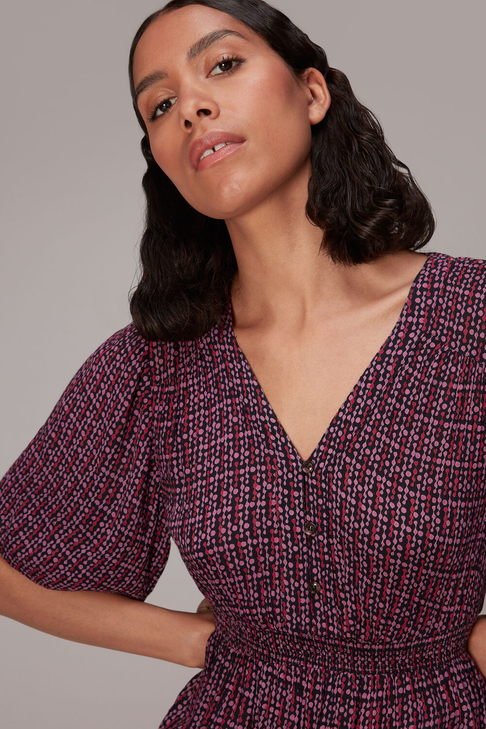Bella Twist Dot Midi Dress