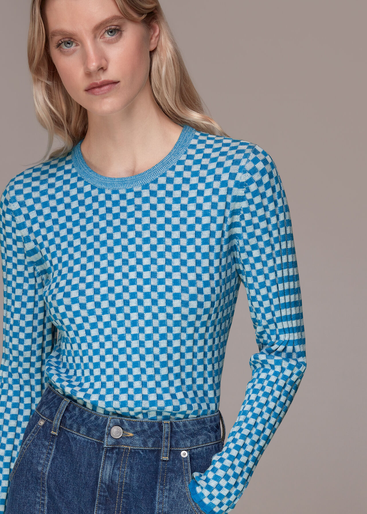 Check Rib Knit