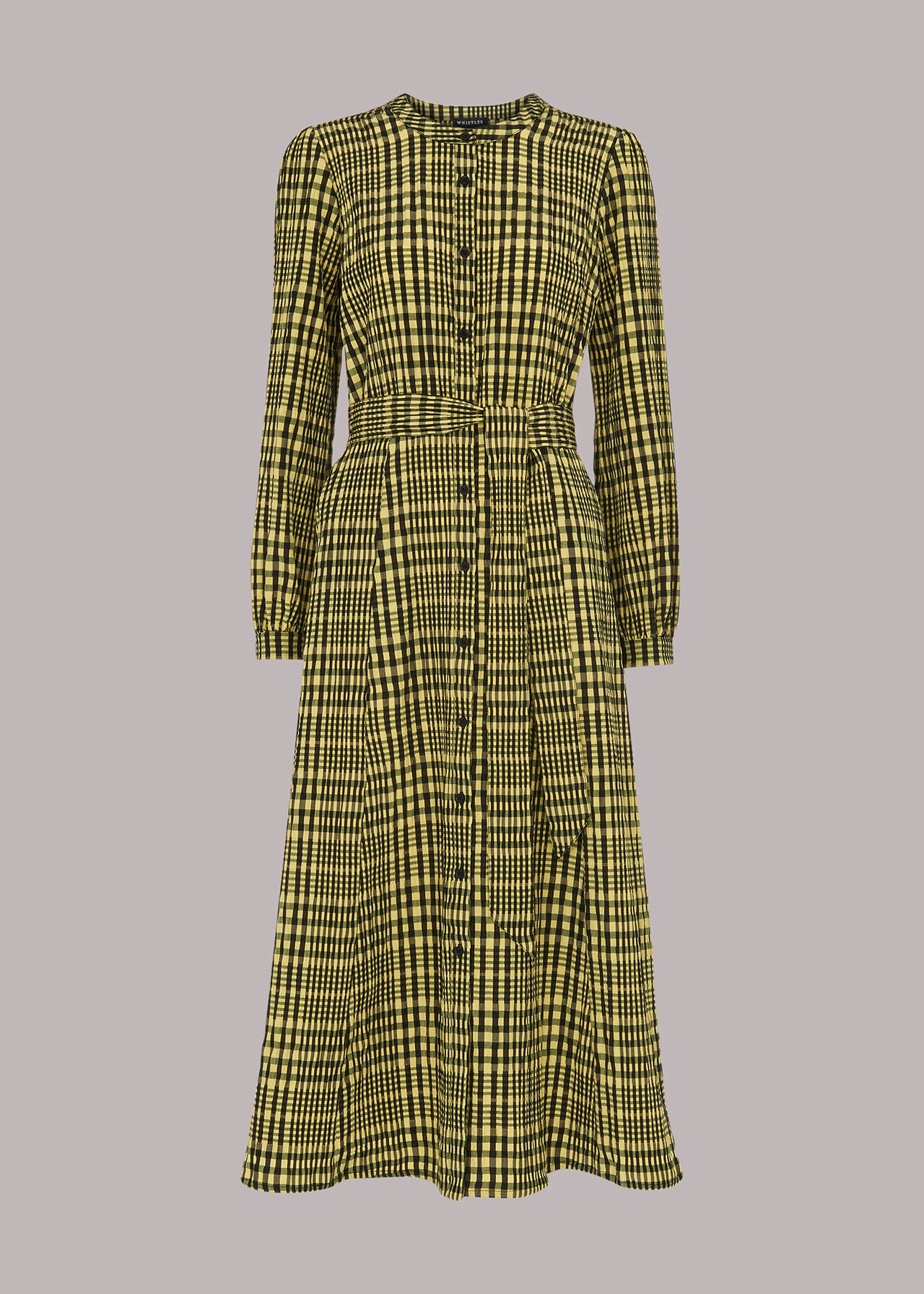 Nora Gingham Check Midi Dress