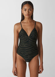 Zebra Print Swimsuit Multicolour