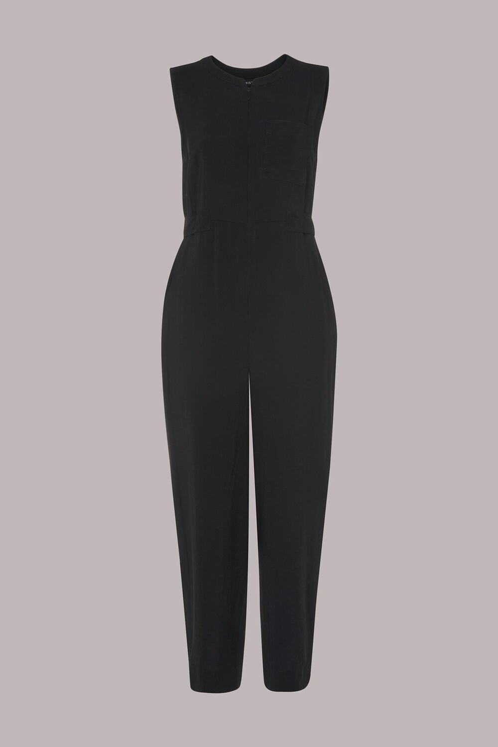 Black Josie Zip Front Jumpsuit