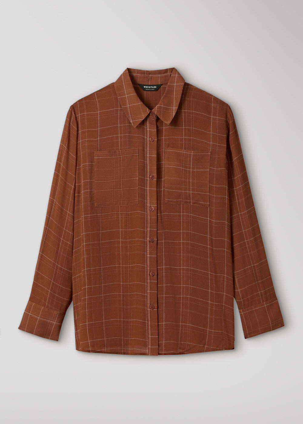 Etched Check Sheer Shirt