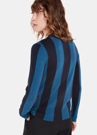 Vertical Stripe Crew Neck