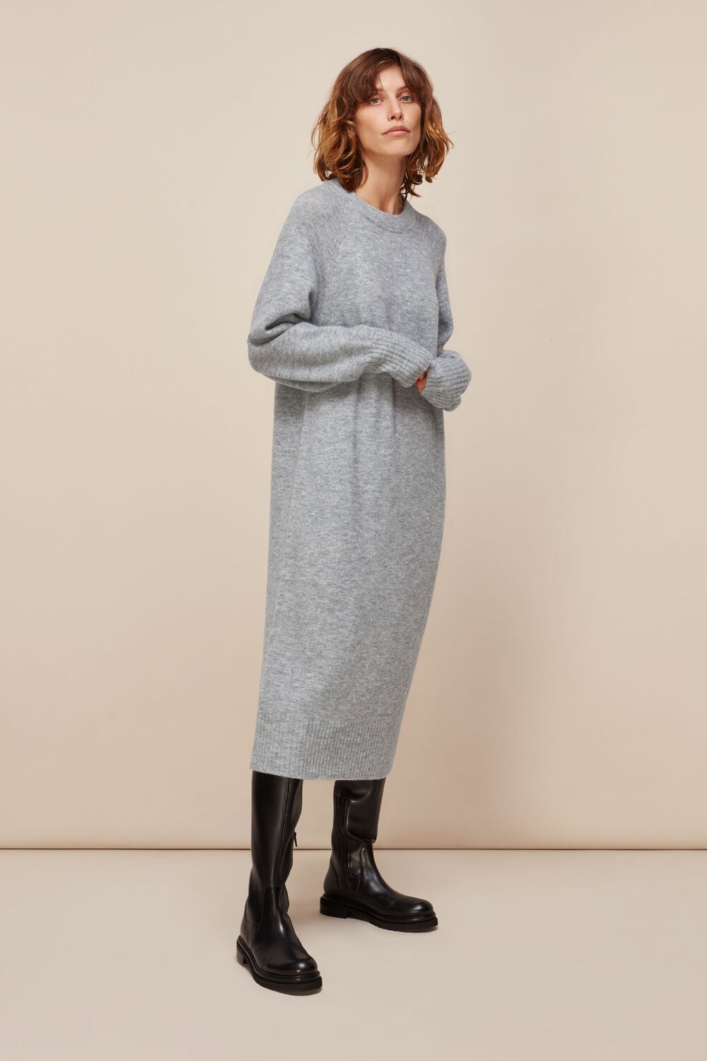 Midi Length Knit Dress