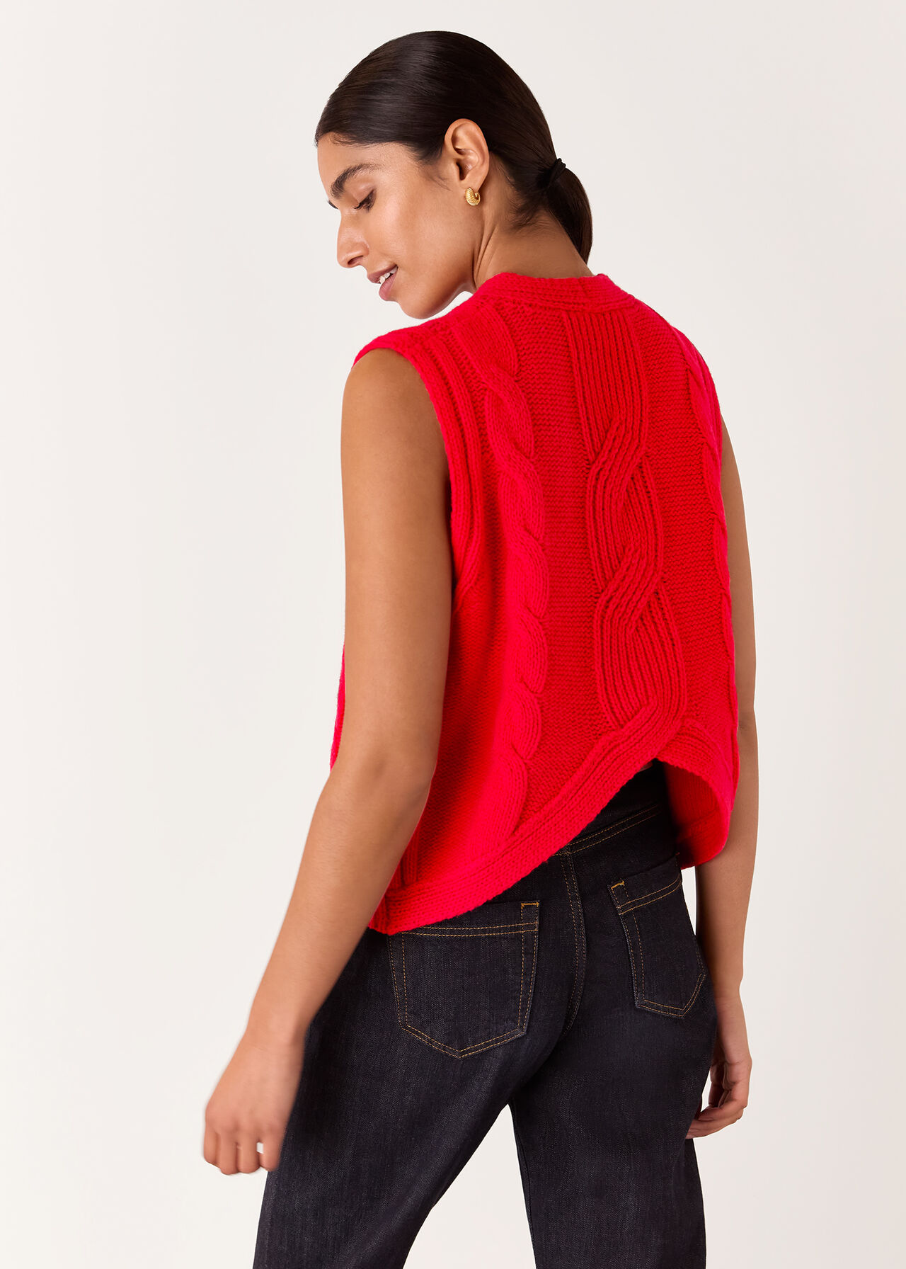 Cable Detail Knitted Tank