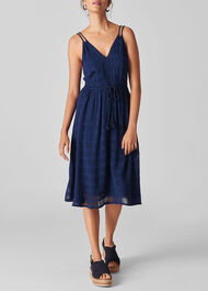 Hari Textured Strappy Dress Navy