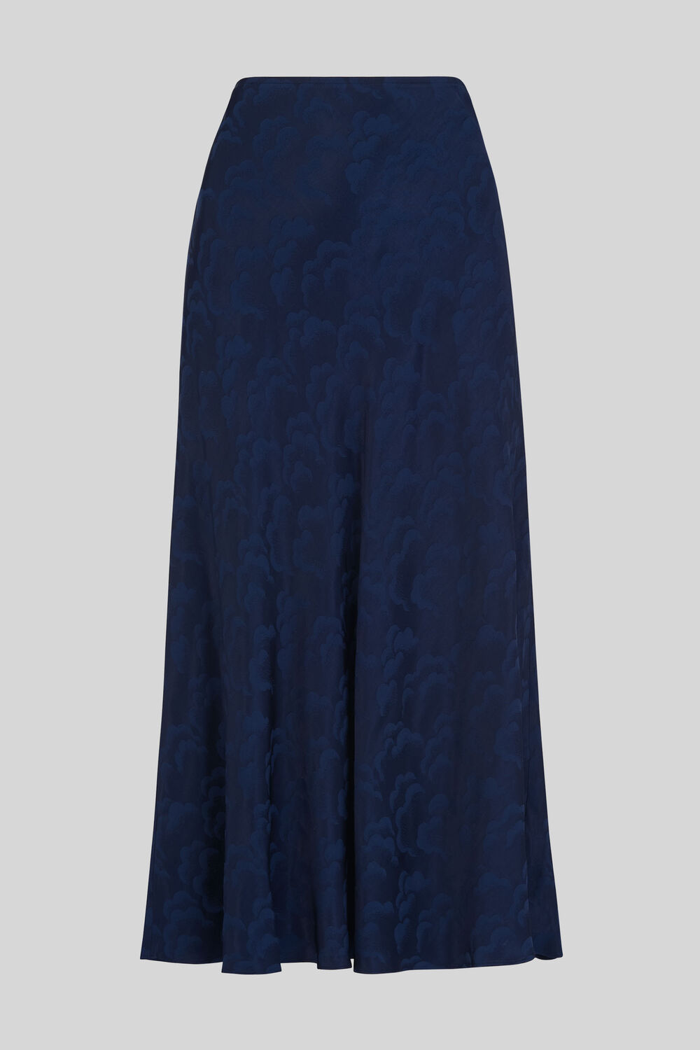 Cloud Jacquard Bias Skirt Navy