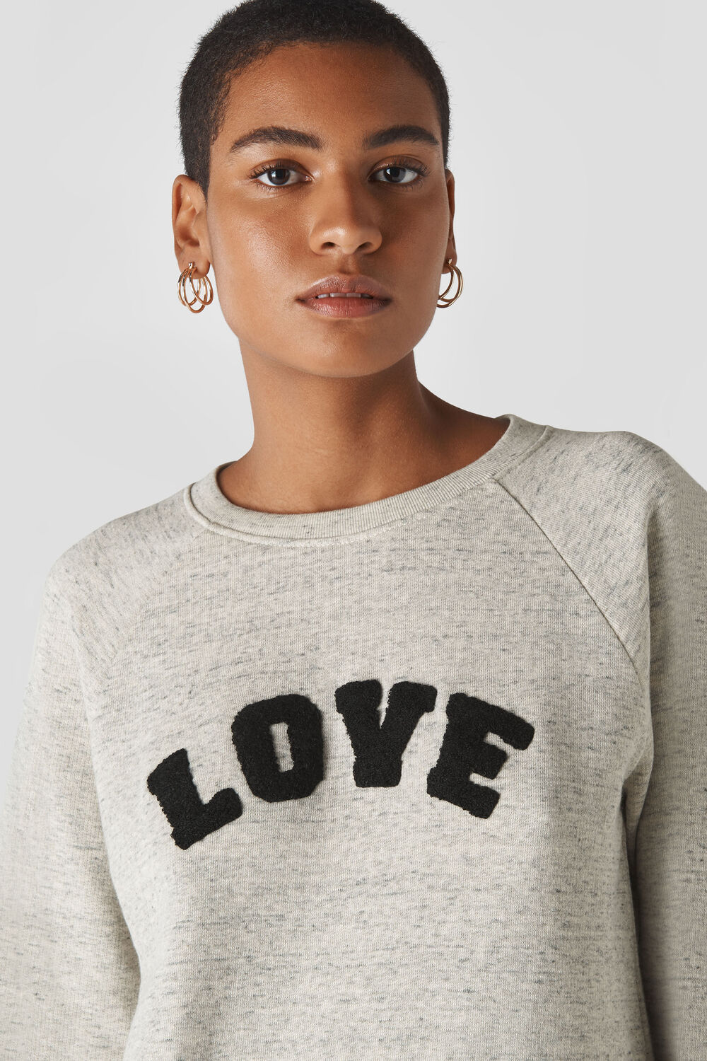 Love Logo Sweatshirt Grey Marl
