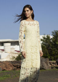 Floral Crochet Knit Dress