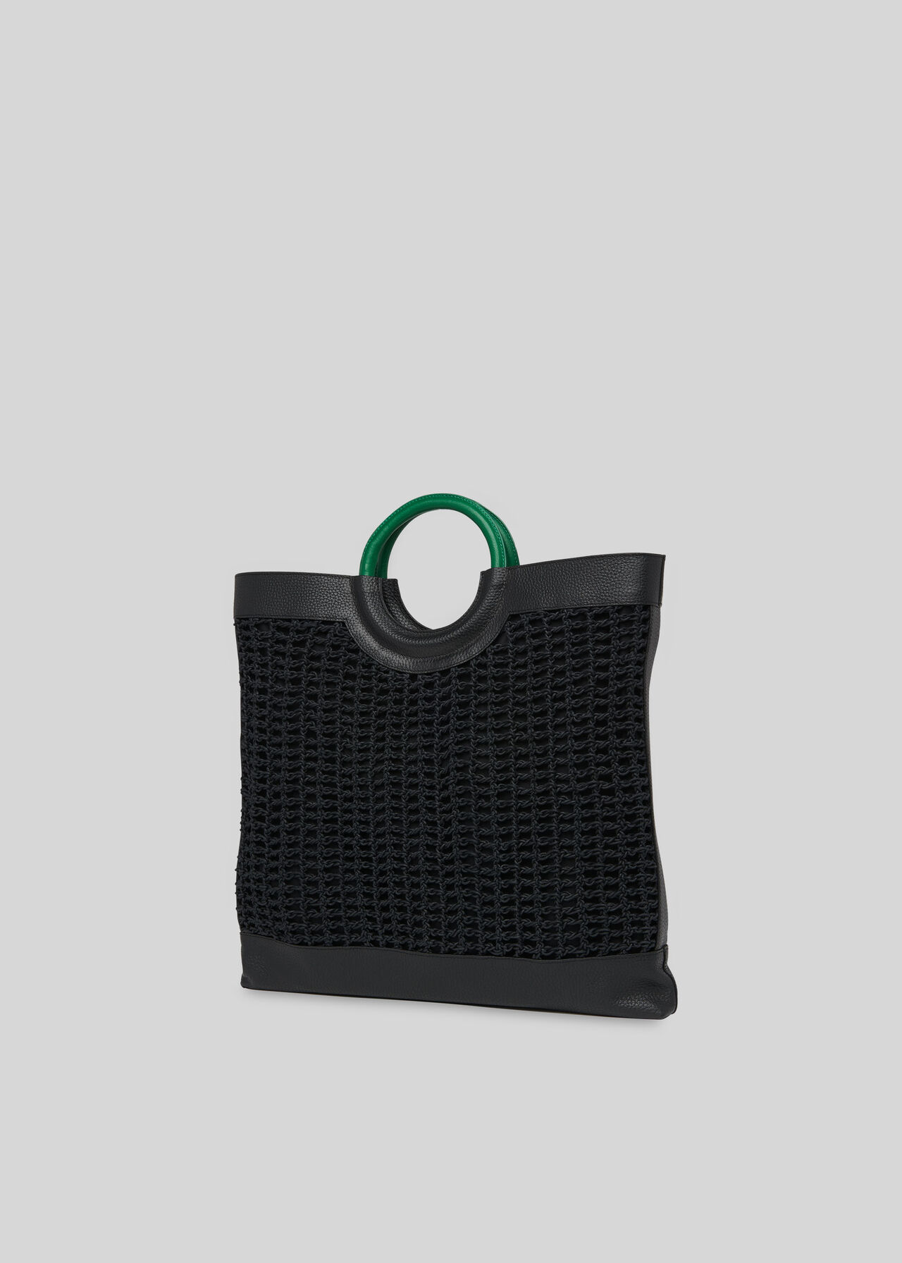 Arkin Crochet Tote Black