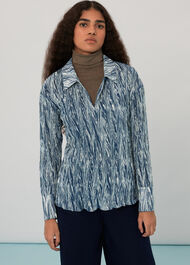 Marble Stripe Plisse Shirt